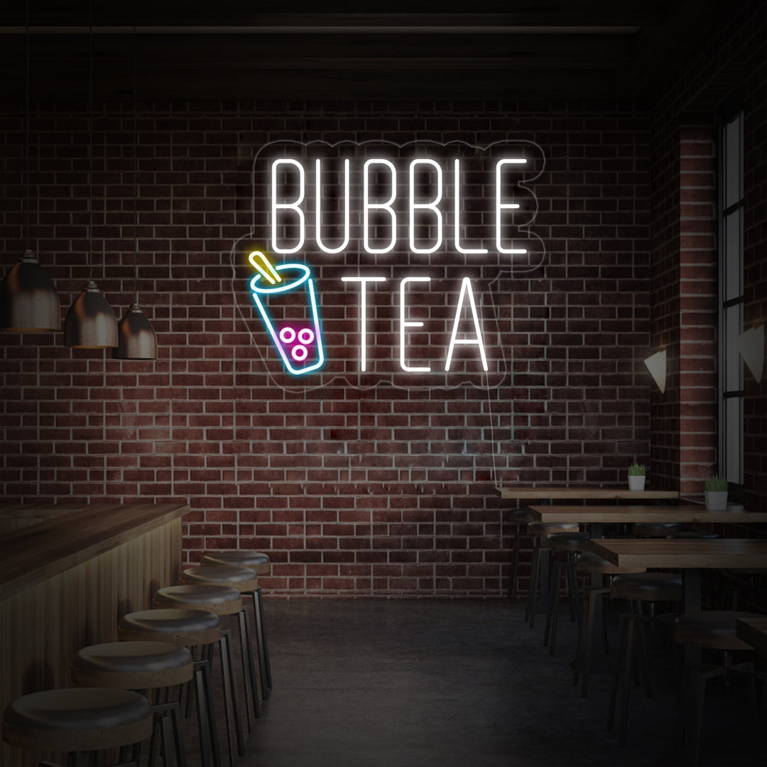 "Kopp, Bubble Tea" Neonskilt