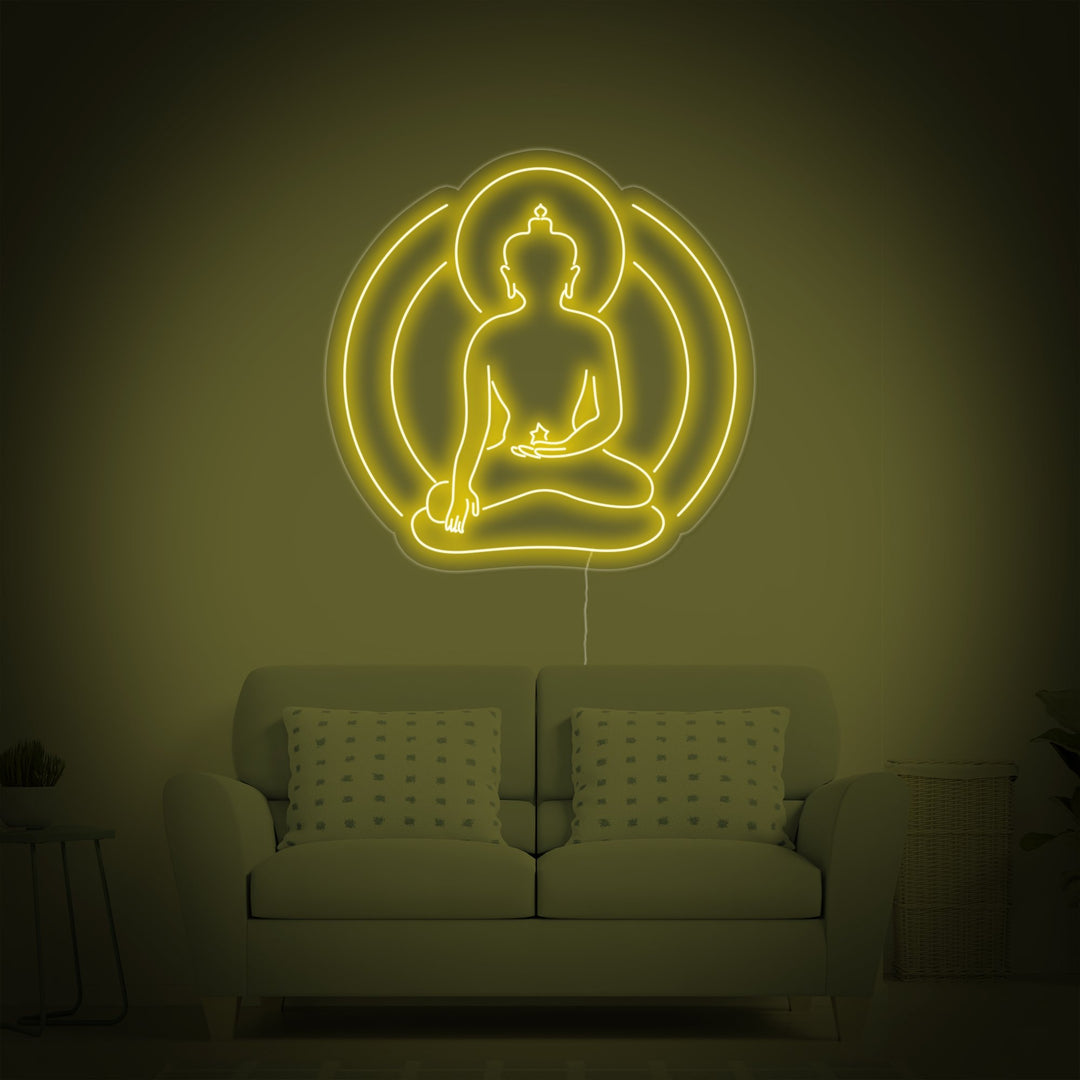 "Buddha yoga, yogaromdekor" Neonskilt