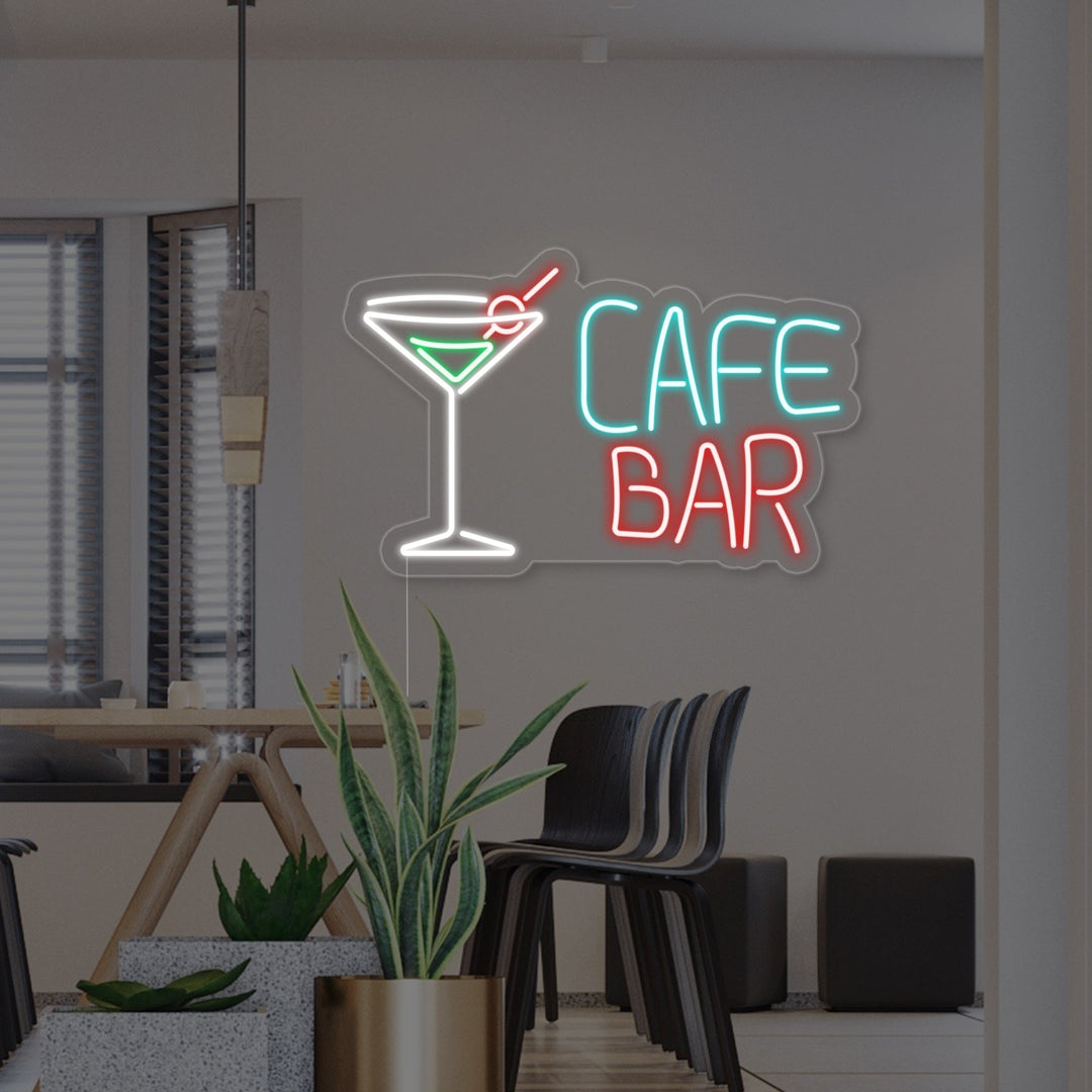 "Cocktails, Coffee Bar" Neonskilt