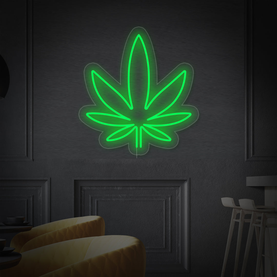 "Marihuana Åpent Bar" Neonskilt