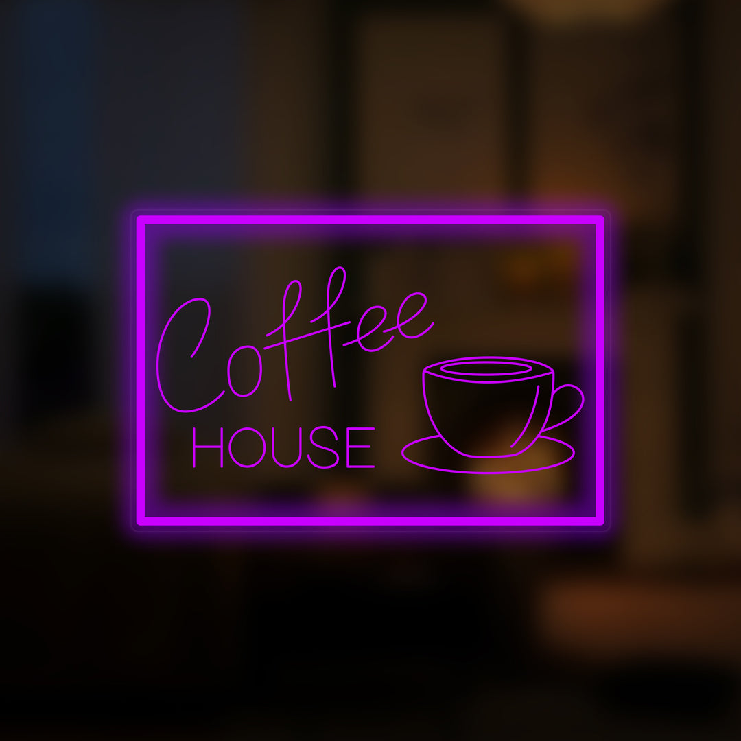 "Kafé Coffee House" Miniatyr Neon Skilt