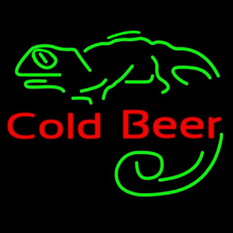 "Cold Beer Bar, Bar" Neonskilt