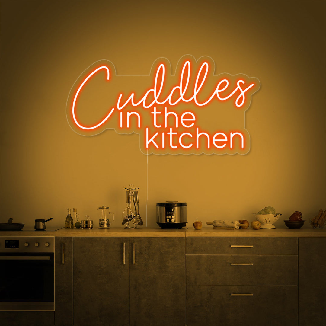 "Cuddles in the Kitchen" Neonskilt