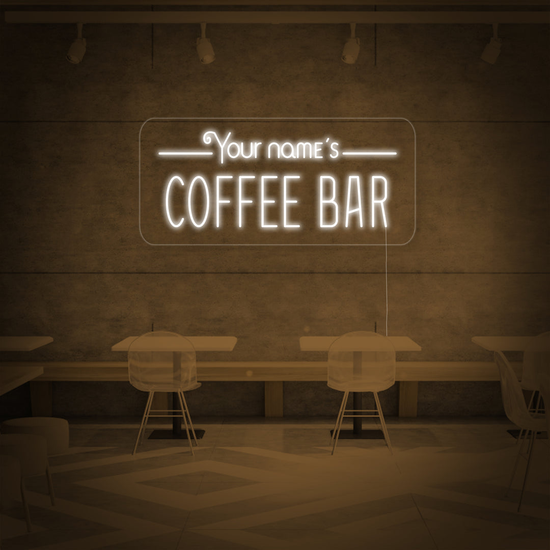 "Your Name's Coffee Bar" Neonskilt