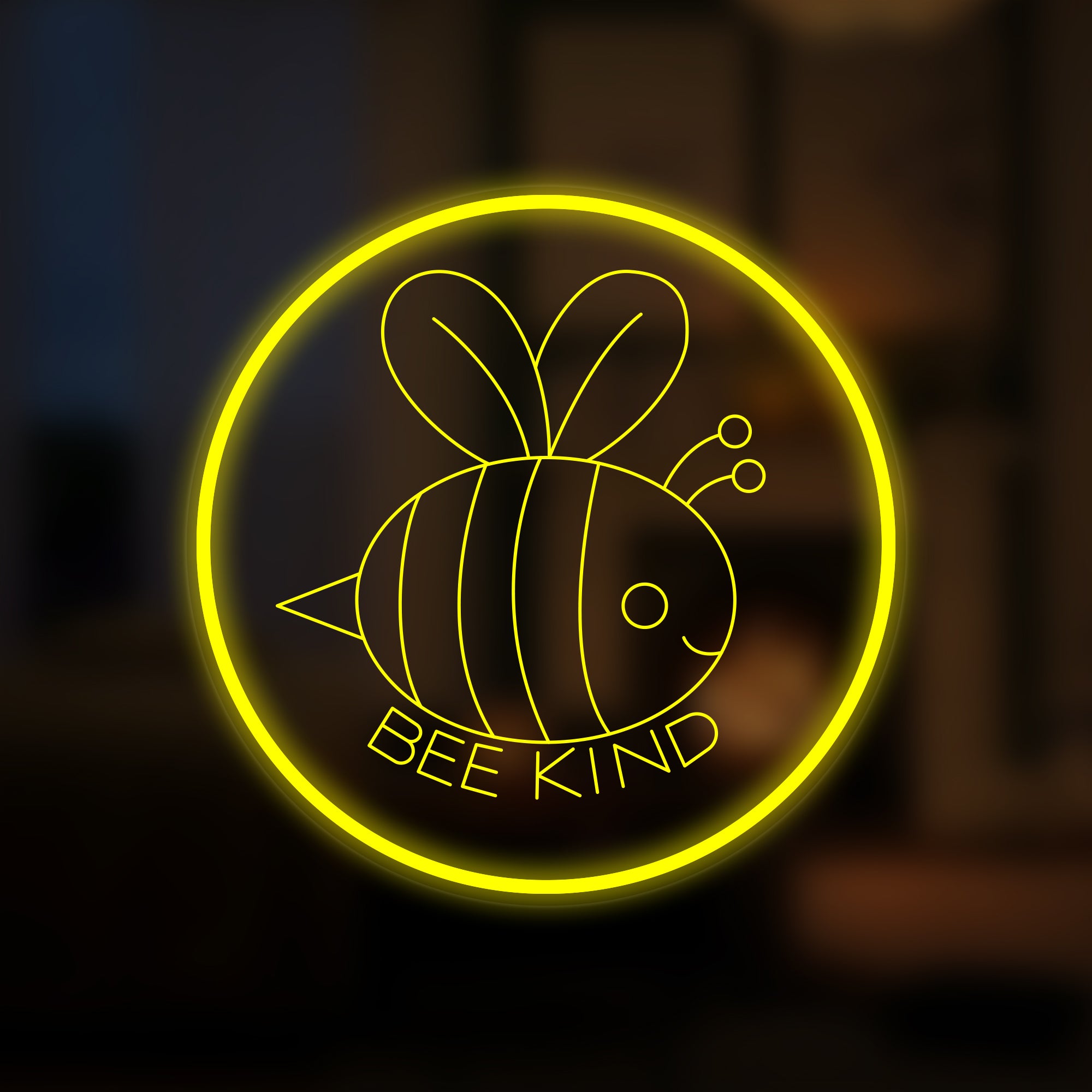 "Cute Bee Be Kind" Mini Neonskilt