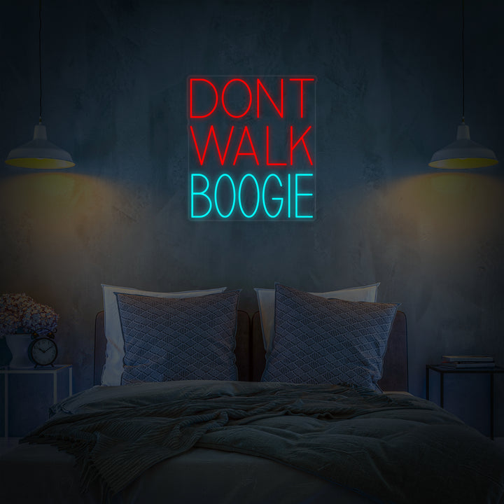 "Dont Walk Boogie Vinylmusikk" Neonskilt