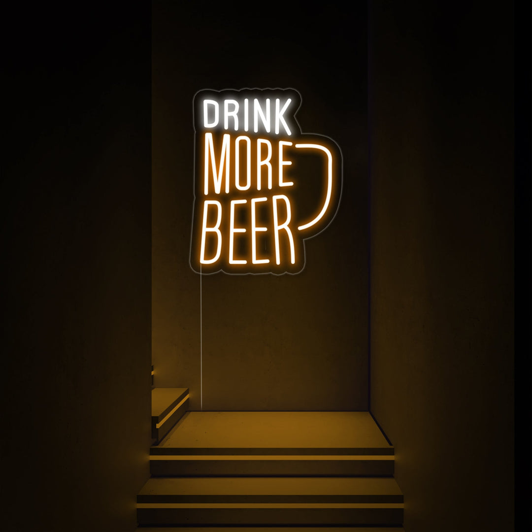 "Drink More Beer" Neonskilt