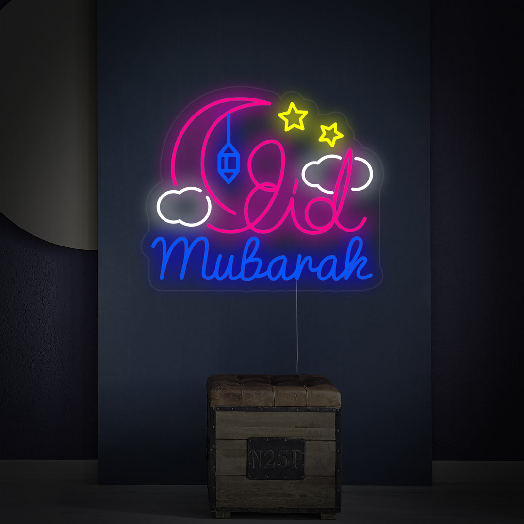 "Eid Mubarak" Neonskilt