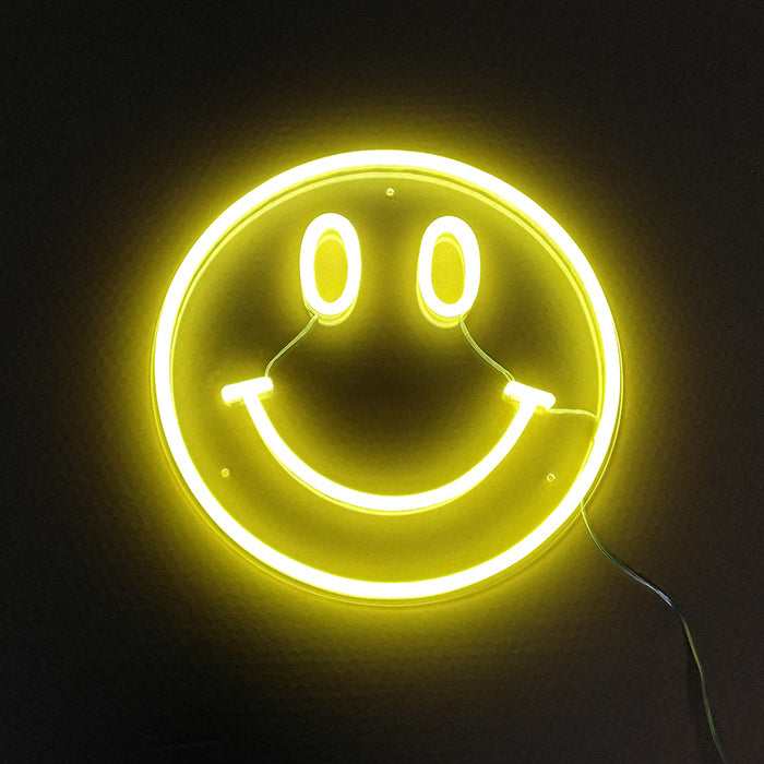 "Elementsymbol Emoji Smilende Ansikt" Neonskilt