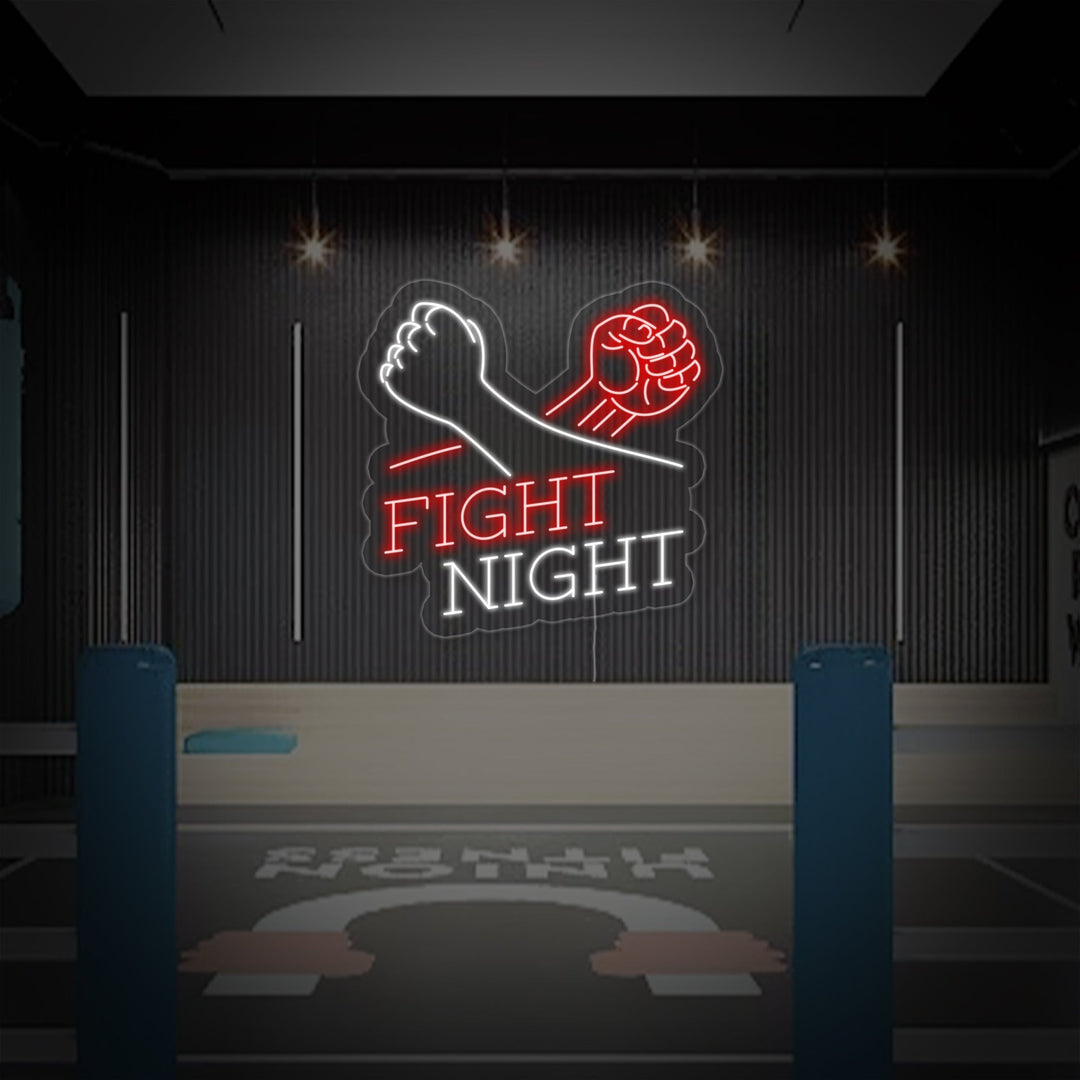 "Fight Night" Neonskilt