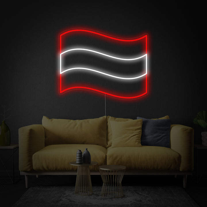 "Østerrikes Flagg" Neonskilt