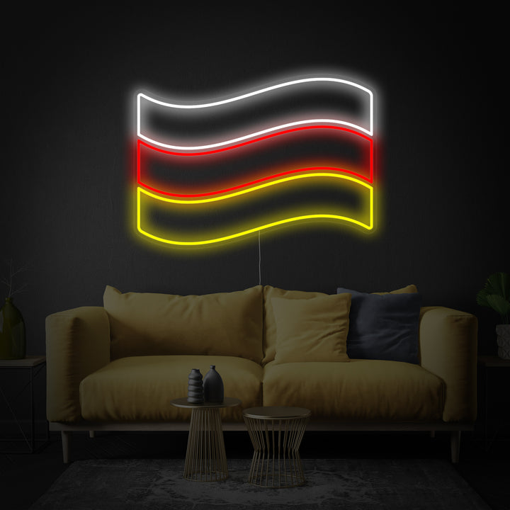 "Tysklands Flagg" Neonskilt