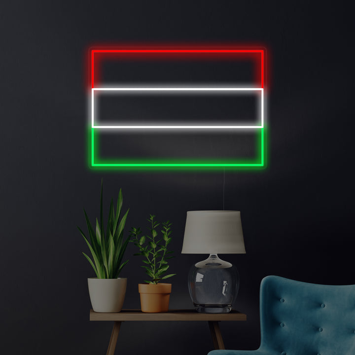 "Ungarns Flagg" Neonskilt