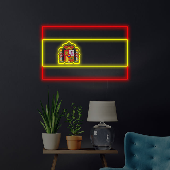 "Spanias Flagg" Neonskilt