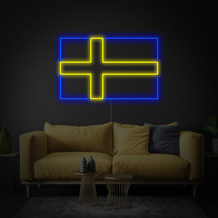 "Sveriges Flagg" Neonskilt