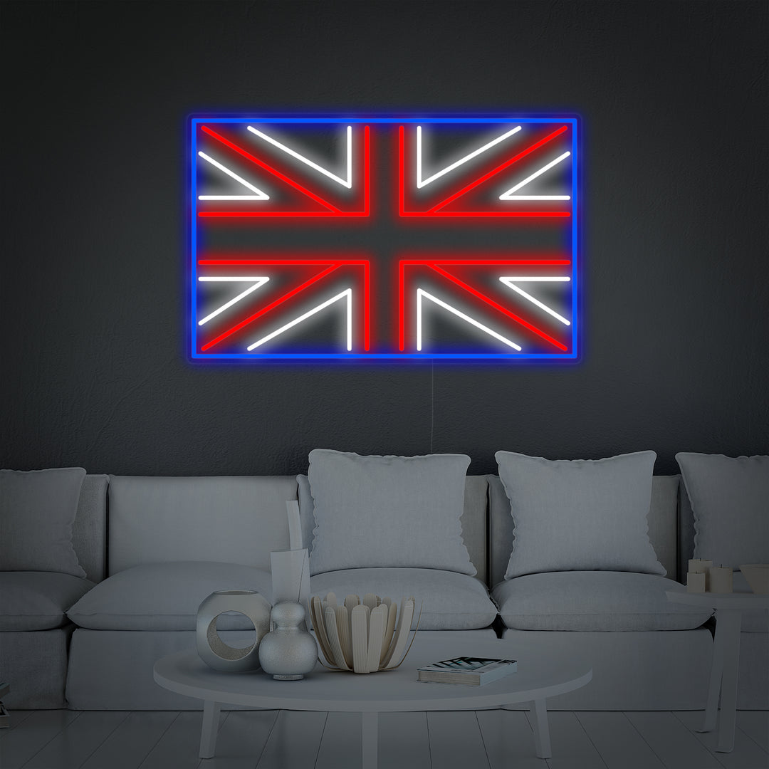 "Storbritannias Flagg" Neonskilt