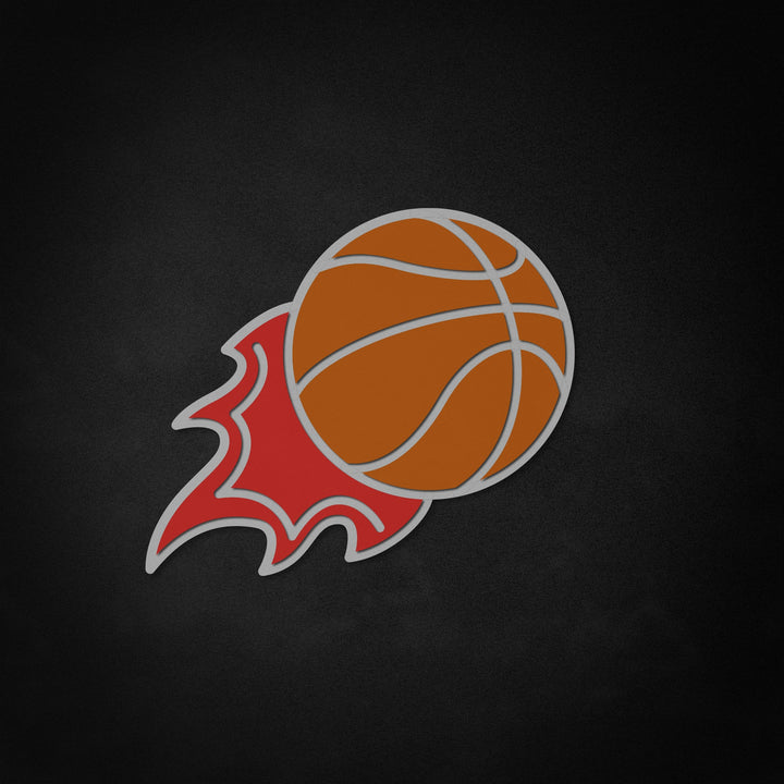 "Flammende basketball" Neon Like