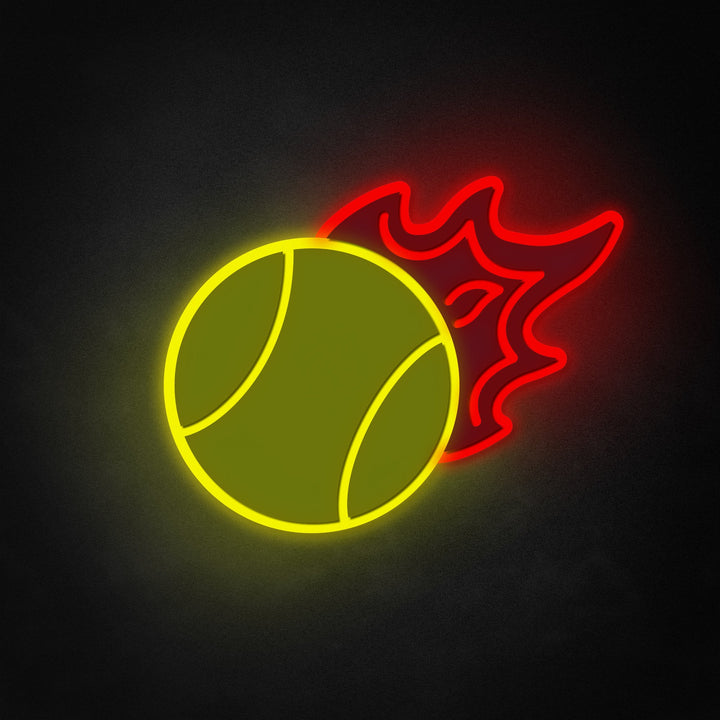 "Flammende tennisball" Neon Like