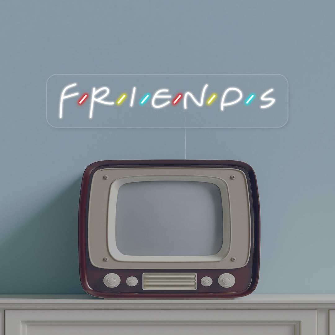 "Friends, Fjernsyn" Neonskilt