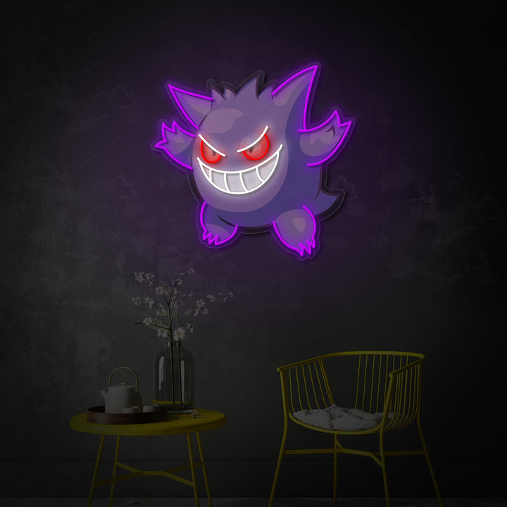 "Gengar, spilldekor" UV-trykt LED-neonskilt