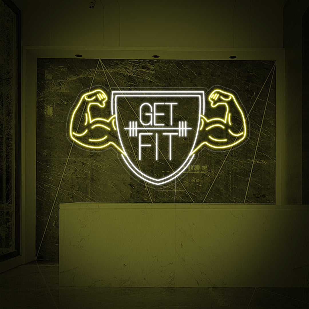 "Get Fit Treningsstudioet" Neonskilt