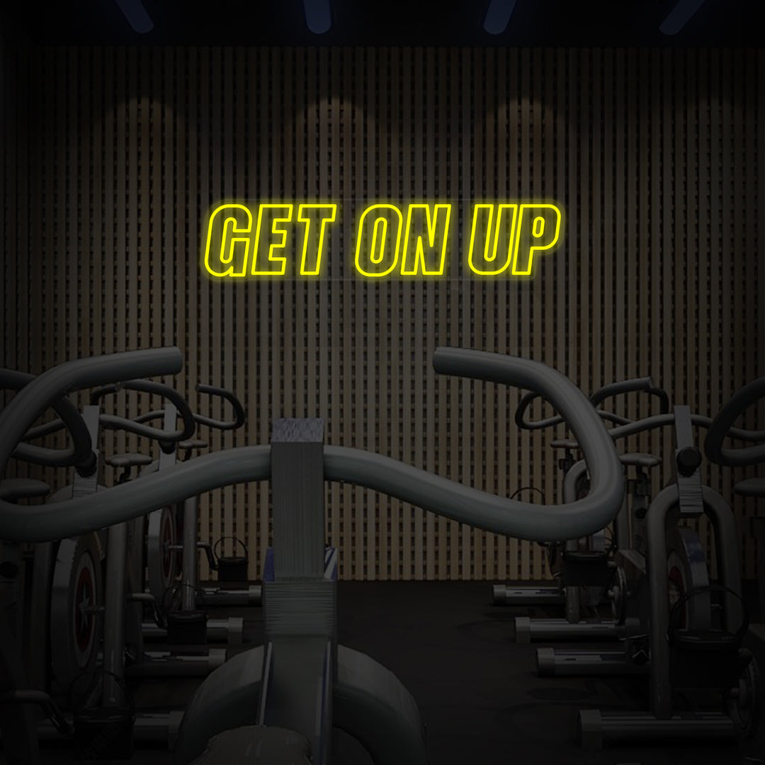 "Get On Up Treningsstudioet" Neonskilt
