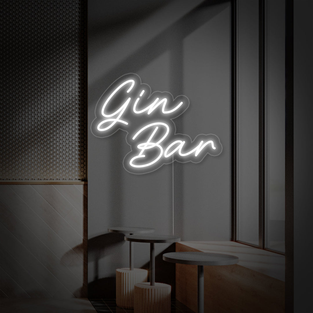 "Gin Bar" Neonskilt