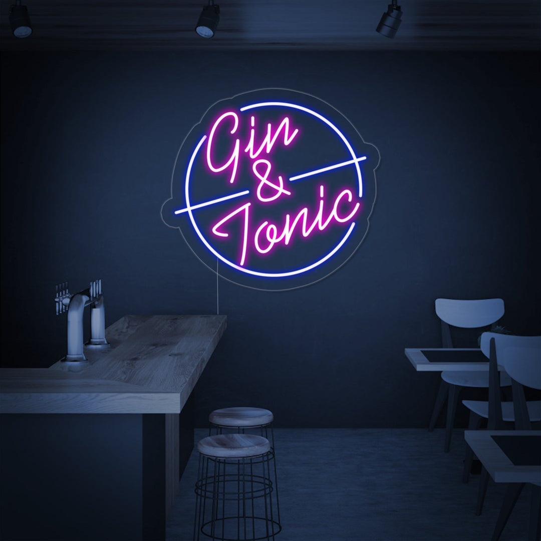 "Gin Tonic Bar" Neonskilt