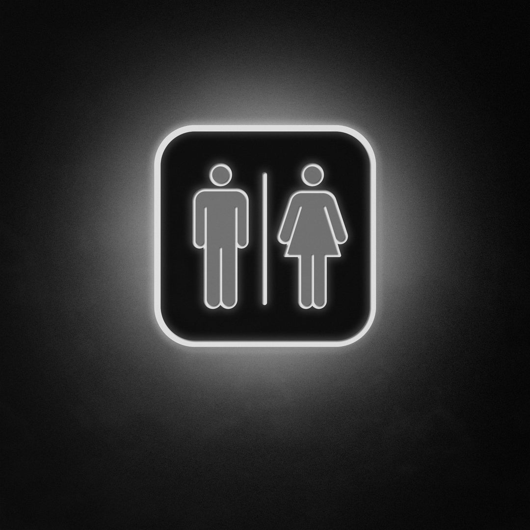 "Jenter og gutter toalett logo, toalettdekor" Neon Like