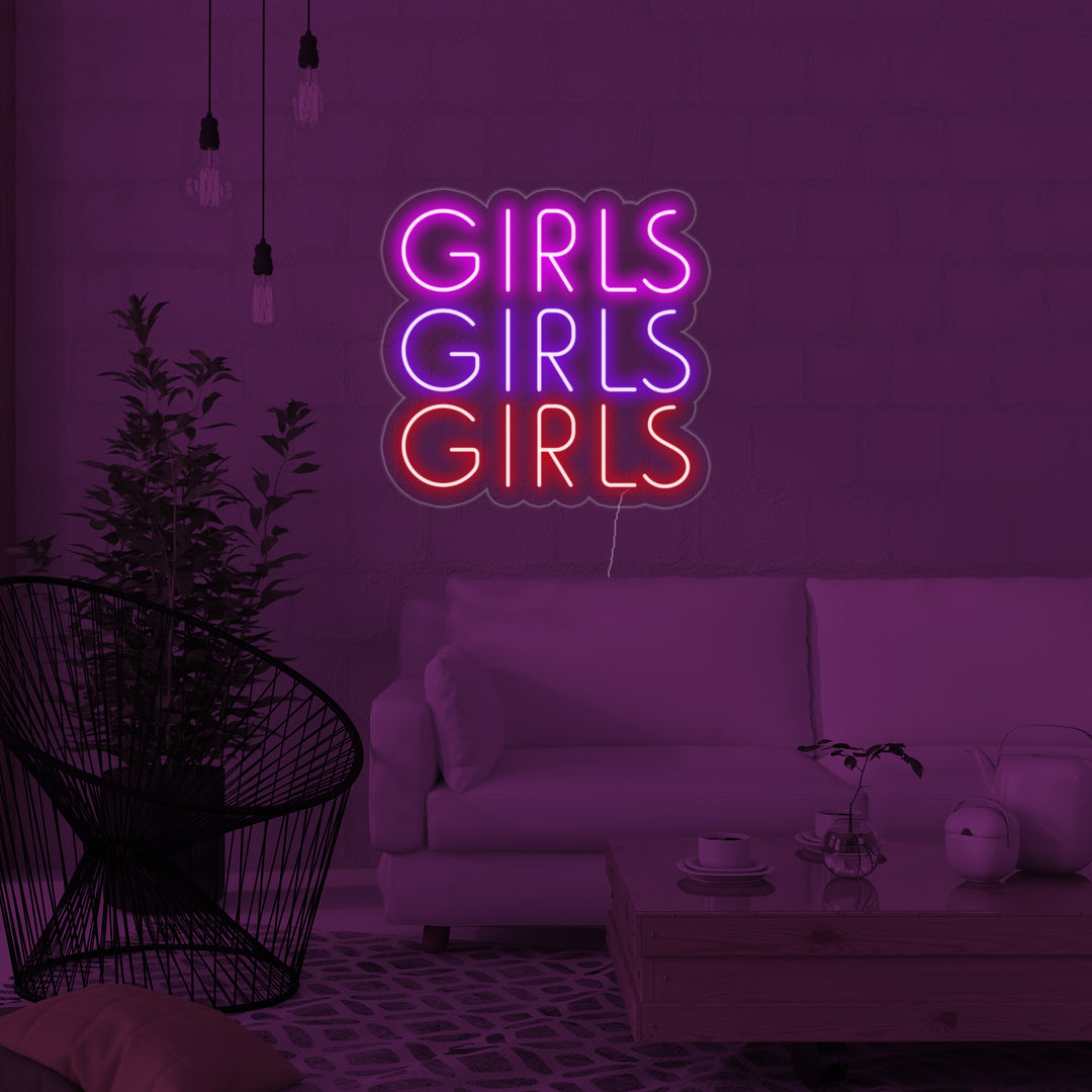 "Girls Girls Girls" Neonskilt