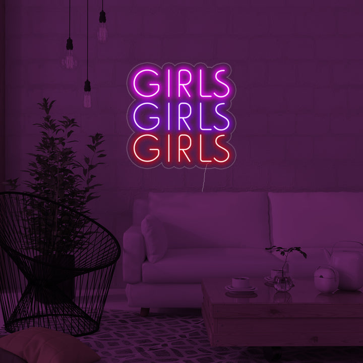 "Girls Girls Girls" Neonskilt