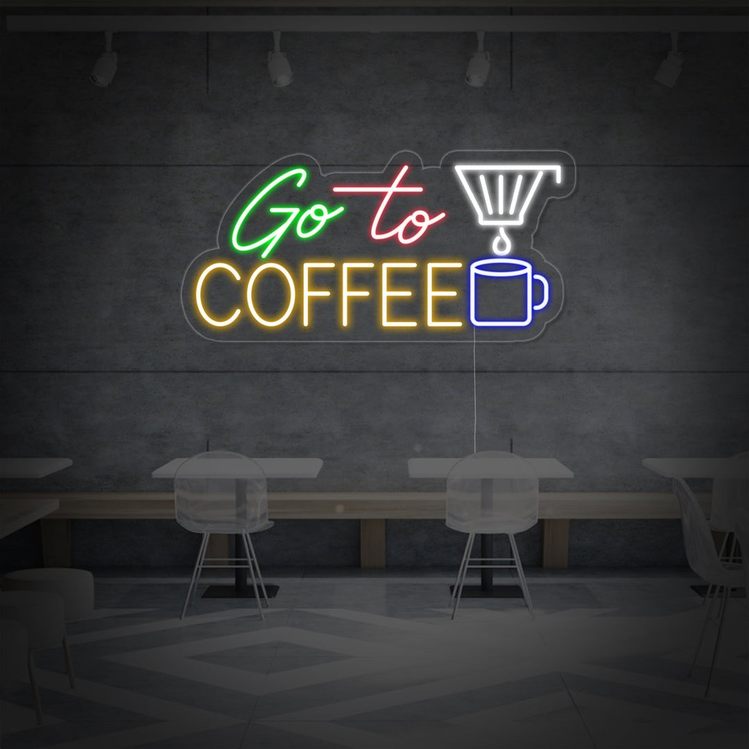 "Go To Coffee" Neonskilt
