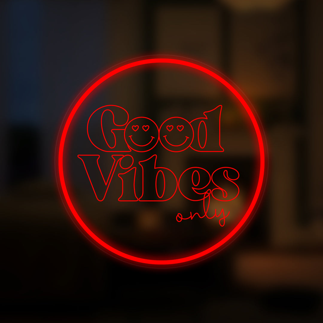 "Good Vibes Only" Miniatyr Neon Skilt