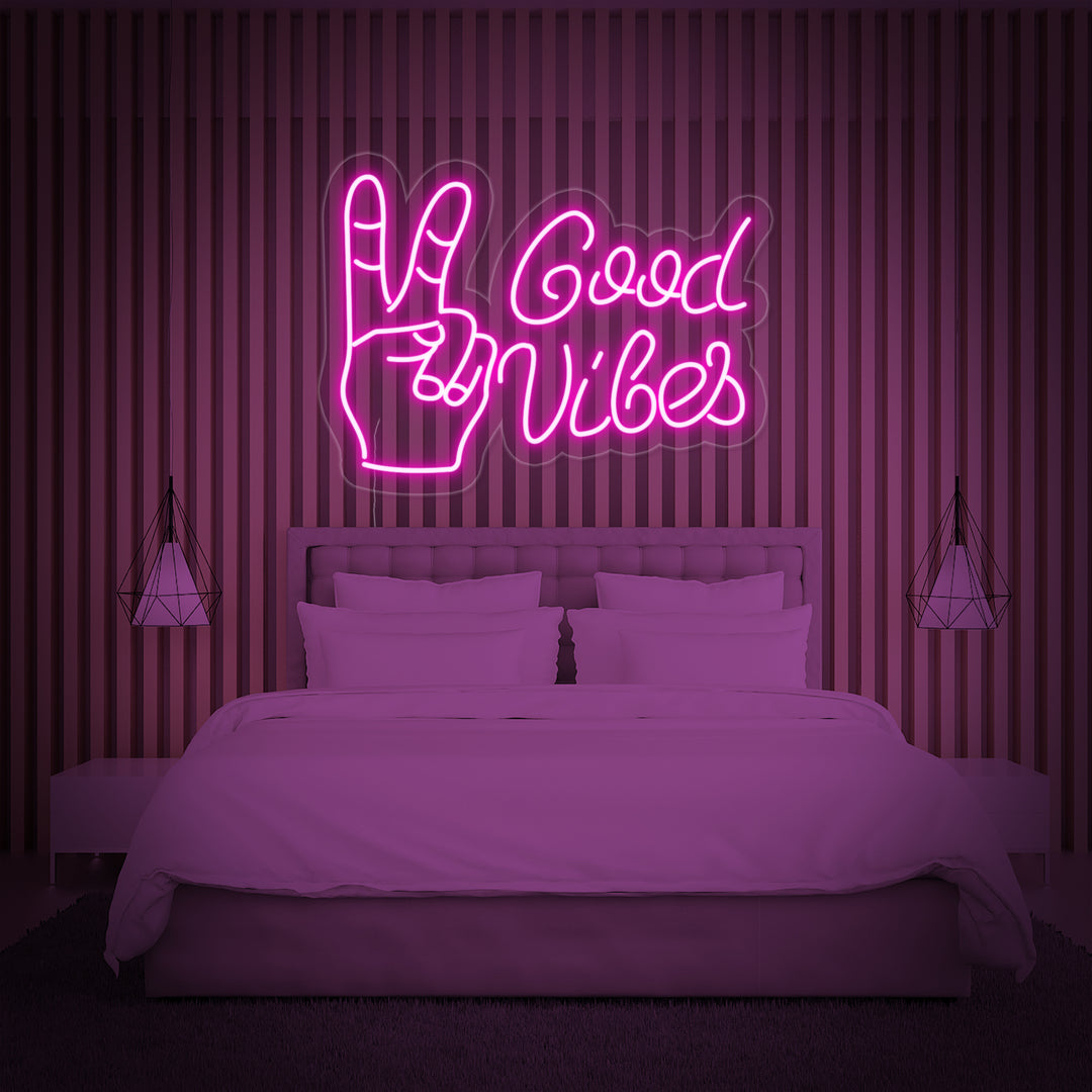"Good Vibes With Yes" Neonskilt