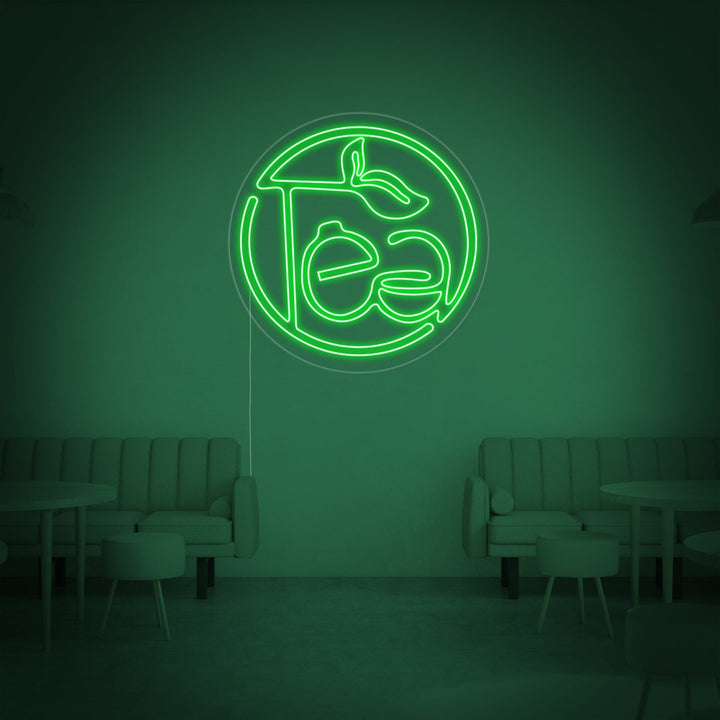 "Grønn te, Tea" Neonskilt