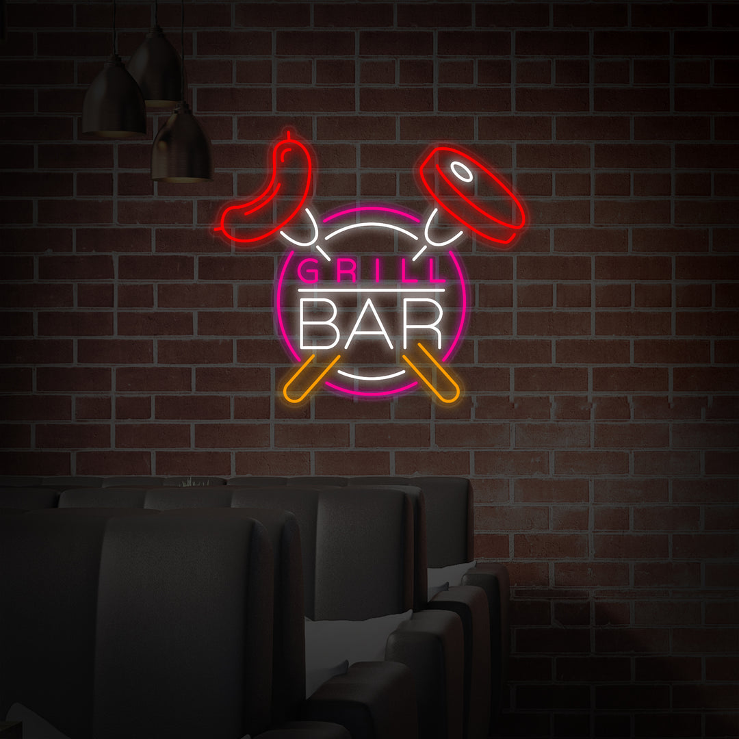 "Grill Bar" Neonskilt