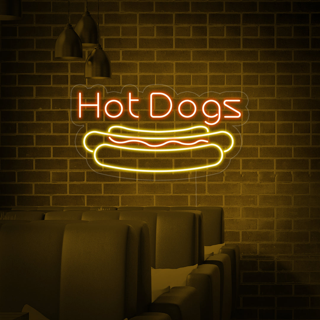 "Hot Dogs" Neonskilt
