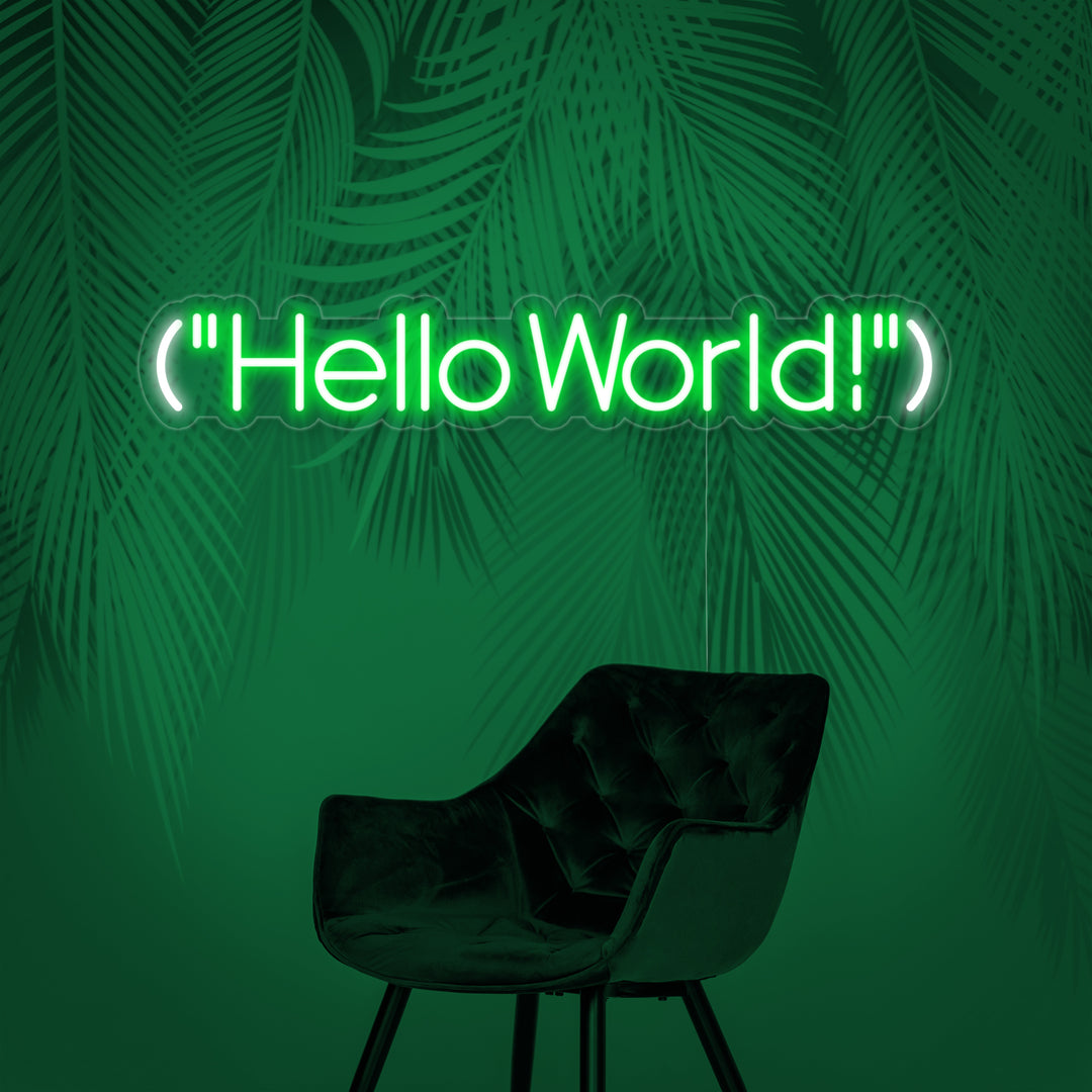 "Hello World" Neonskilt