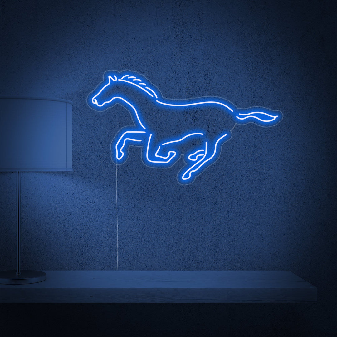 "Hest, Løpende Hest" Neonskilt
