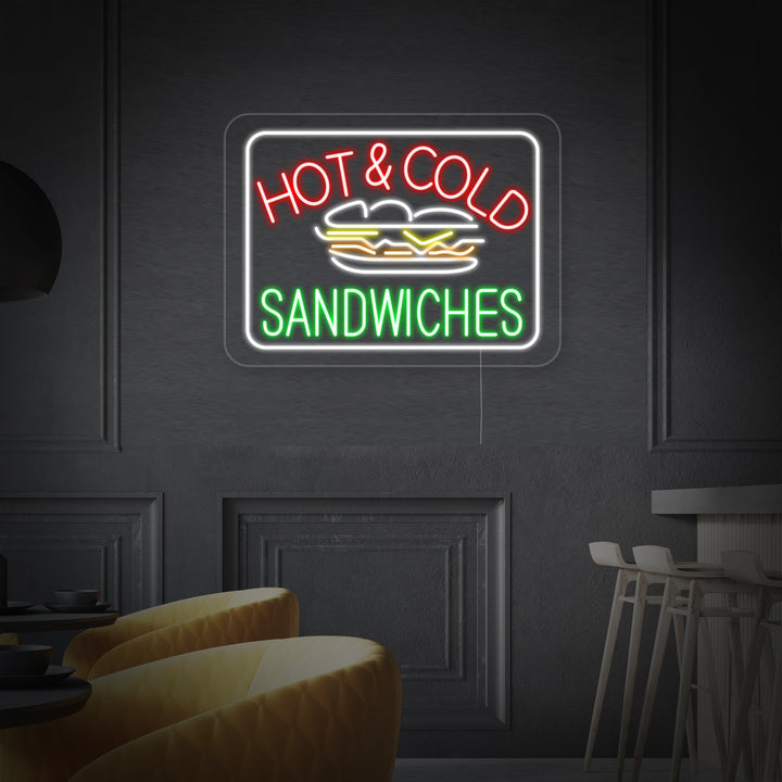 "Hot Cold Sandwiches" Neonskilt