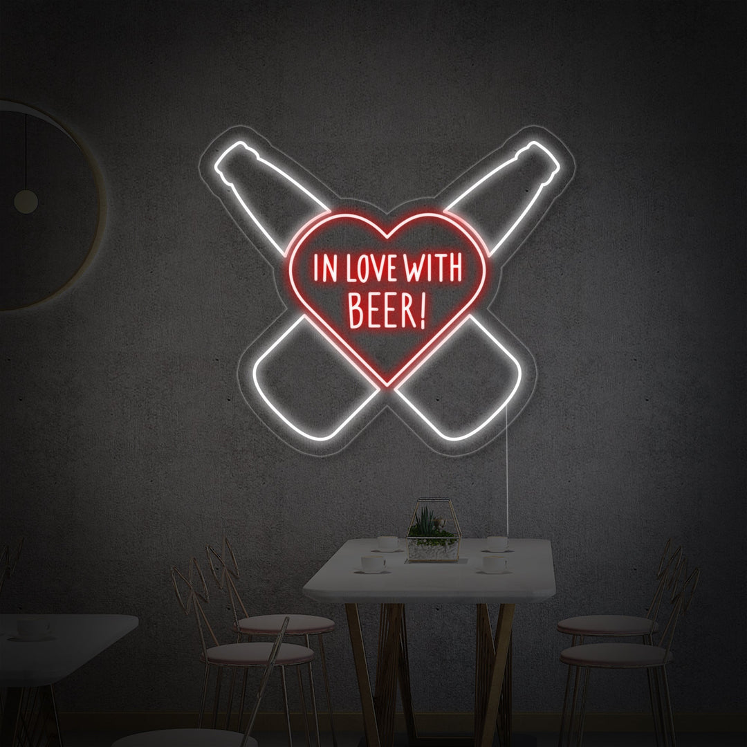 "In Love With Beer Bar" Neonskilt