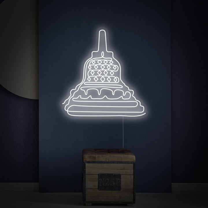 "Indonesias Borobudur-Tempelet" Neonskilt