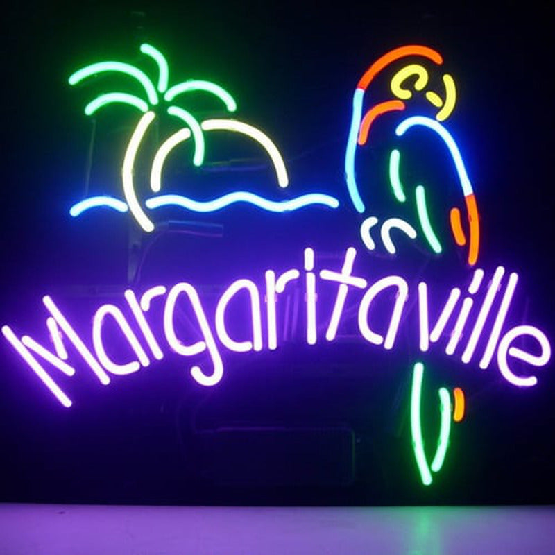 "Jimmy Buffett Margaritaville Paradise Papegøye Øl" Neonskilt