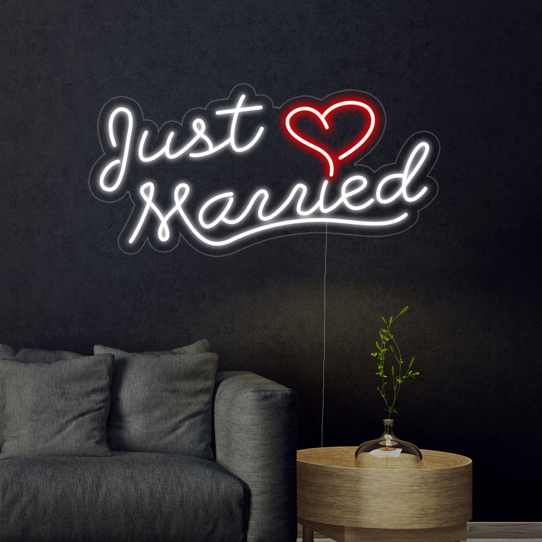 "Just Married" Neonskilt
