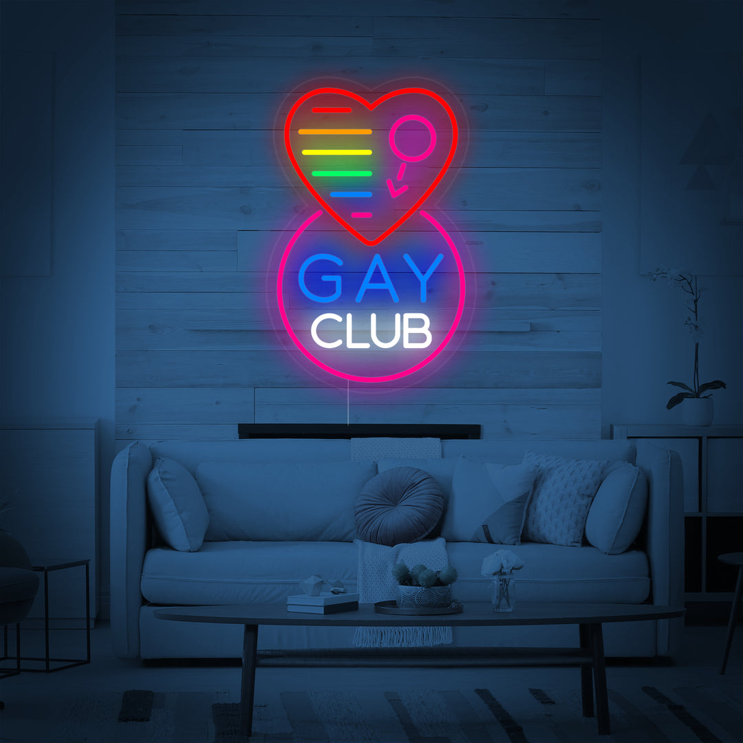 "Regnbueflagg Lgbt-Pride Unikt, Gay Club" Neonskilt