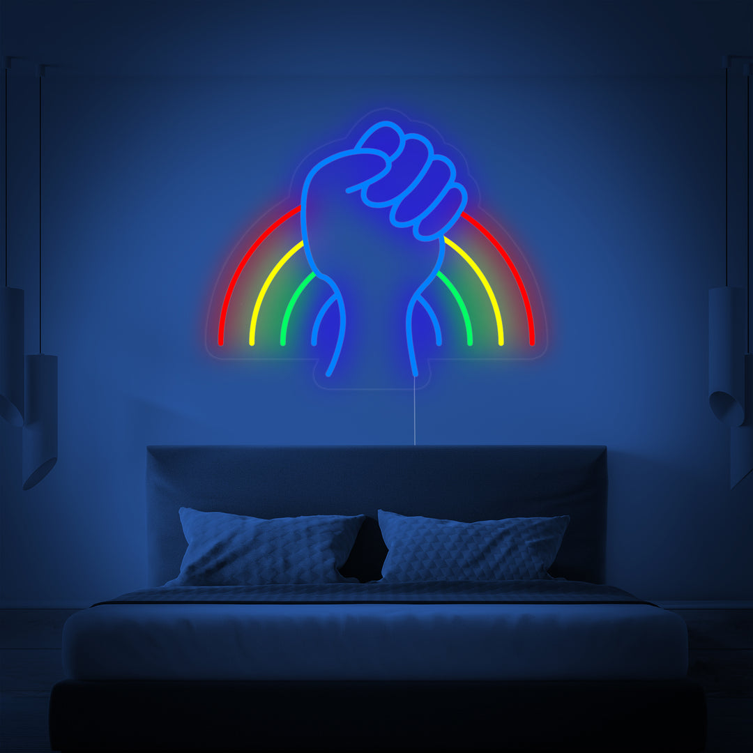 "Regnbueflagg Lgbt-Pride Unikt" Neonskilt