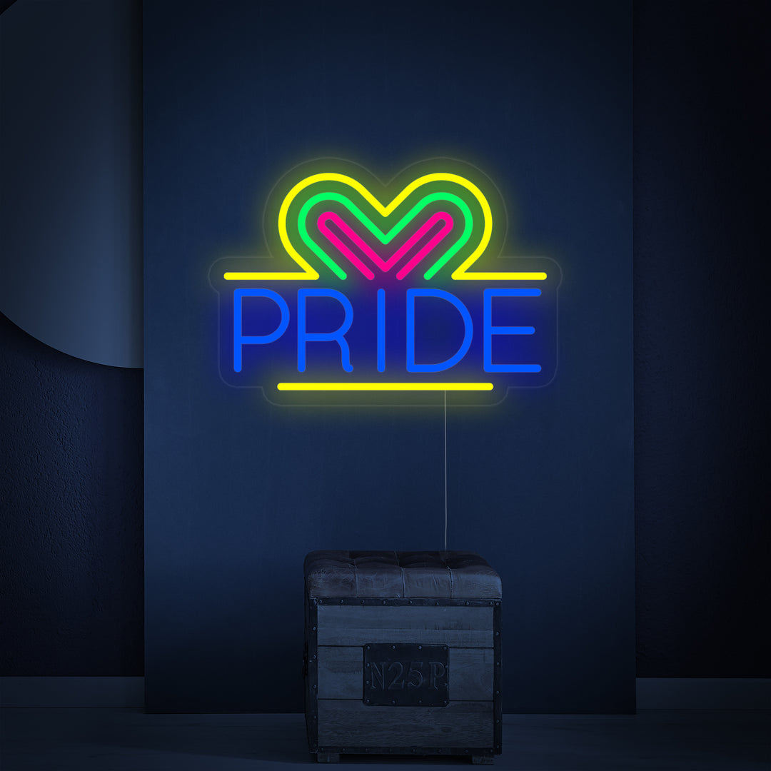 "LGBT, PRIDE, Hjerter" Neonskilt