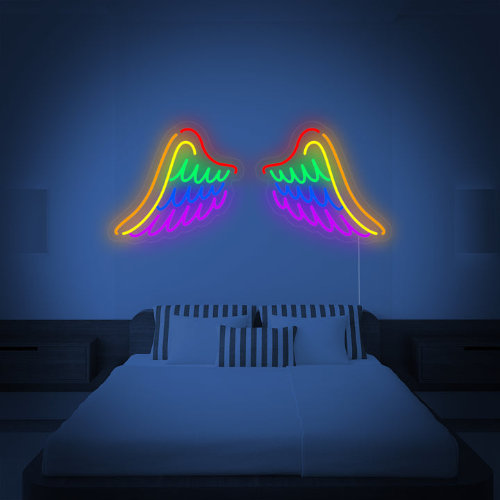 "Regnbueflagg Lgbt-Pride Unikt, Vinger" Neonskilt