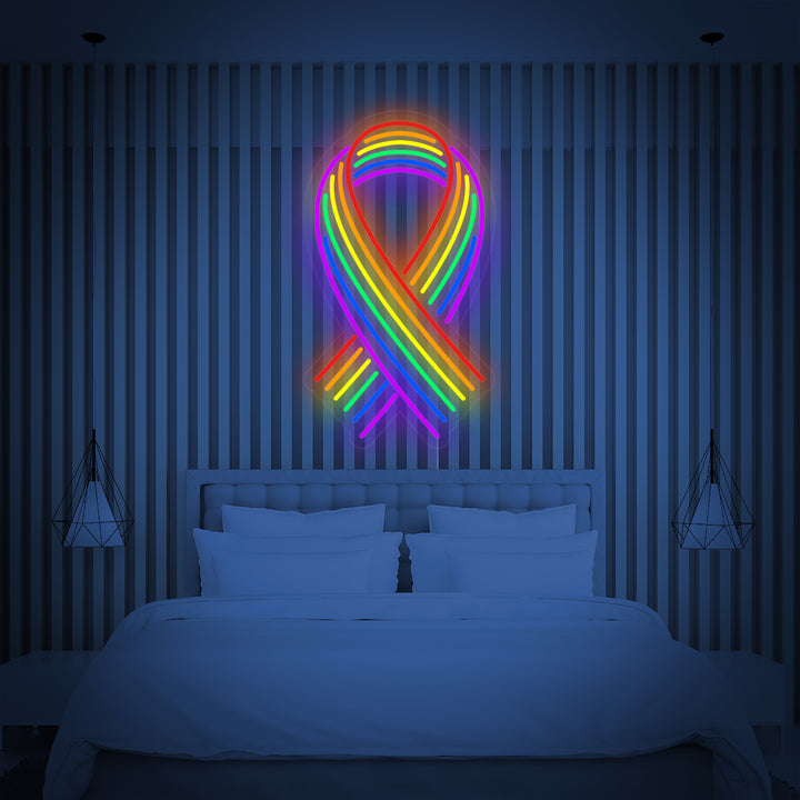 "Regnbueflagg Lgbt-Pride Unikt, Bånd" Neonskilt