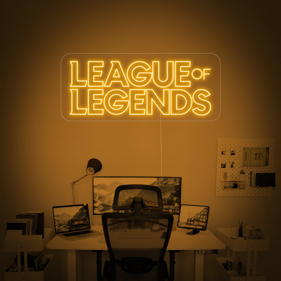 "League of Legends, Innredning Av Spillrom" Neonskilt